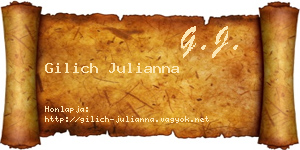 Gilich Julianna névjegykártya